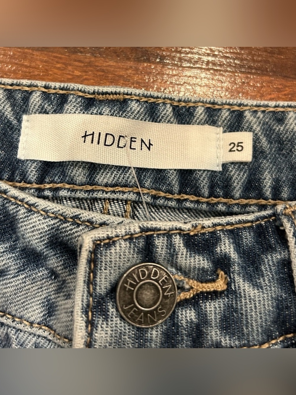 Hidden Jeans Tracey High Rise Straight Women's Size 25 Denim 100% Cotton - Picture 4 of 7